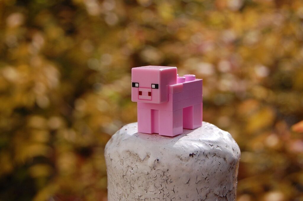 minecraft, pig, bricks, toy, piggy, pink, minecraft, minecraft, minecraft, minecraft, minecraft